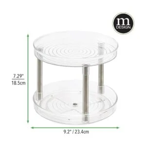 mDesign Lazy Susan Contenedor de almacenamiento de_3