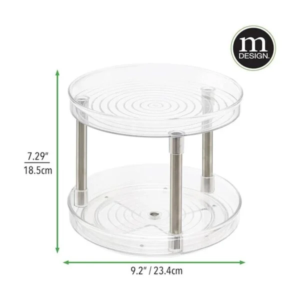 mDesign Lazy Susan Contenedor de almacenamiento de_3