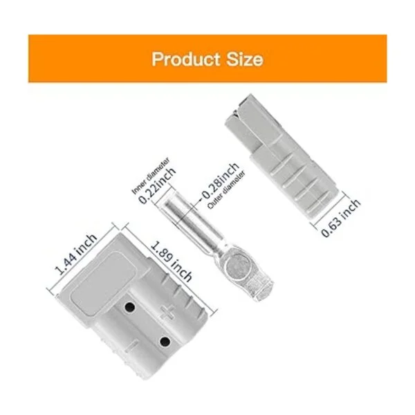 micrl 10 conectores rápidos de batería de calibre 68 de 50_2