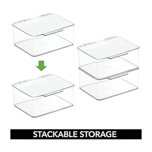 mDesign Cajas apilables de plástico para juguetes con_5