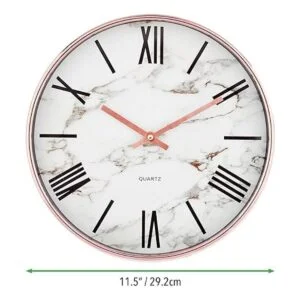 mDesign Reloj de pared moderno y elegante para la oficina