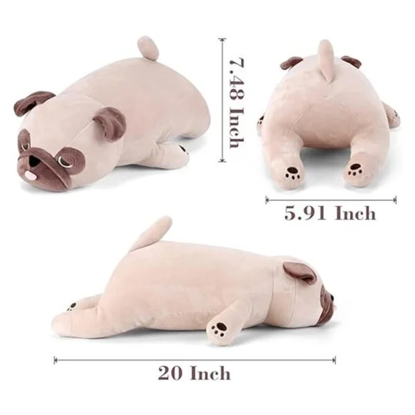 meowtastic Peluches con peso pug de felpa de bulldog_3