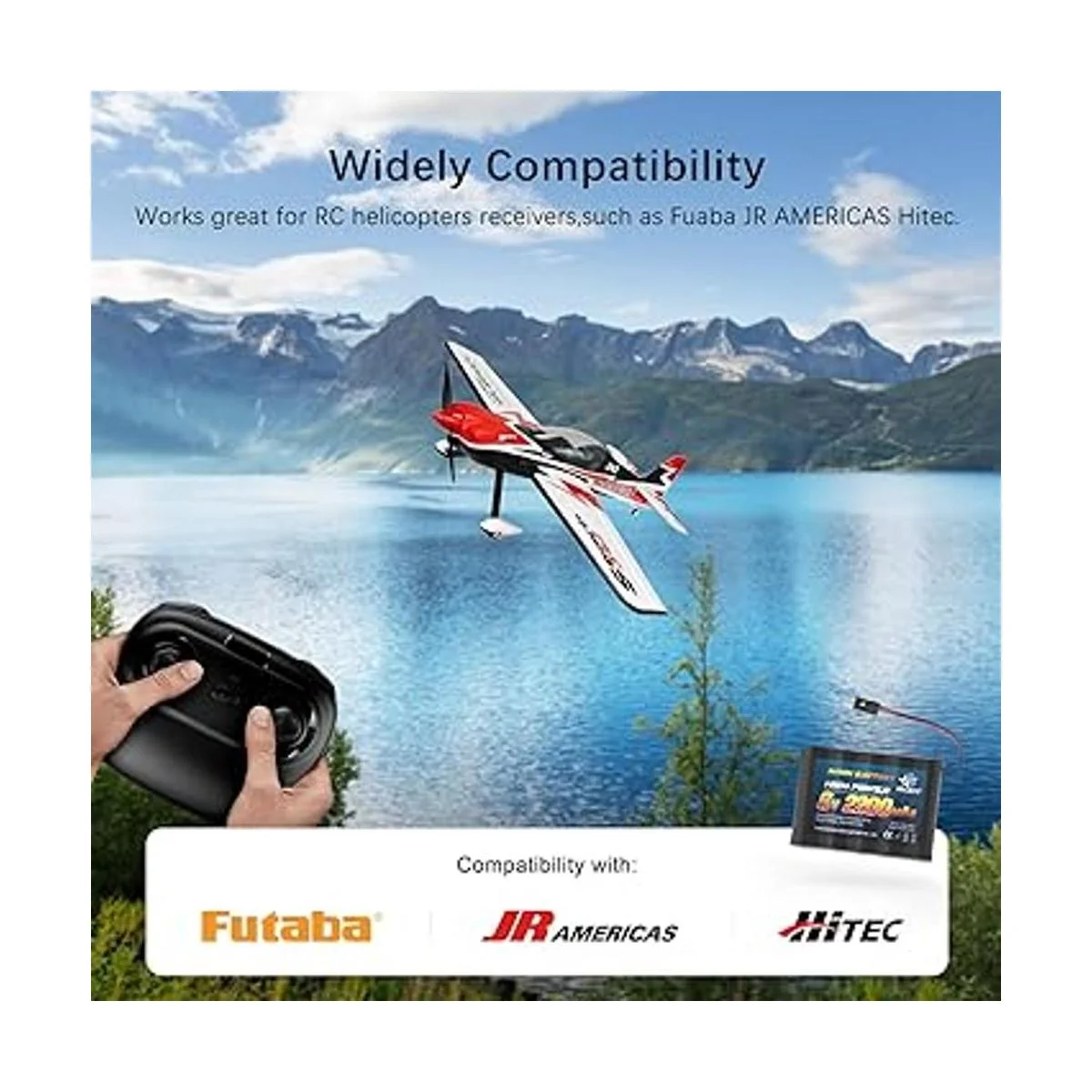 melasta Batería receptora RC de 6 V 2000 mAh recargable
