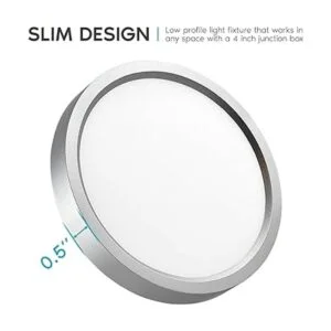 luxrite 5 inch LED Flush Mount luz de techo 10 W acabado_2