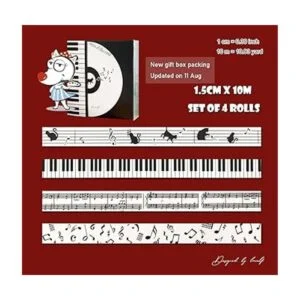 lovielf Juego de 4 rollos de cinta washi para notas de_2