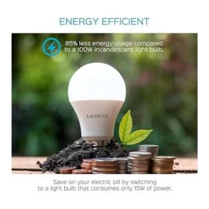 luxrite A19 LED foco de luz equivalente a 100 W 2700 K_4