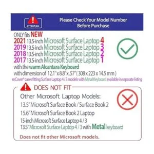 mCover Funda compatible con Microsoft Surface Laptop de_3