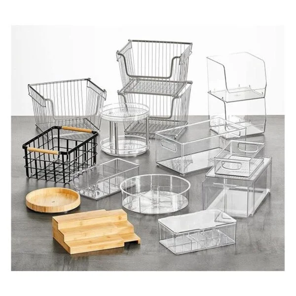 mDesign Lazy Susan Contenedor de almacenamiento de_6
