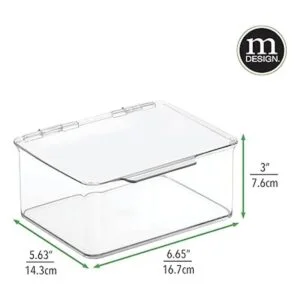 mDesign Cajas apilables de plástico para juguetes con_4