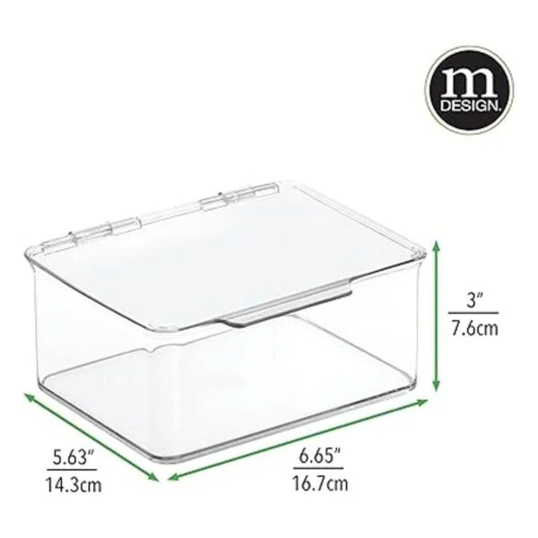 mDesign Cajas apilables de plástico para juguetes con_4