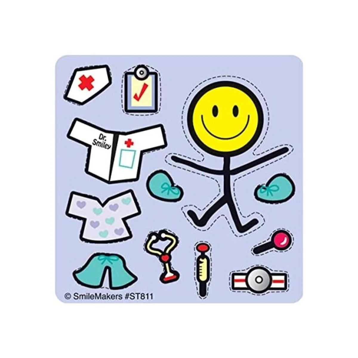 makeyourown Medical Smiley Pegatinas 100 por paquete_1