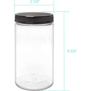 ljdeals Tarros de plástico transparente de 32 onzas con_4