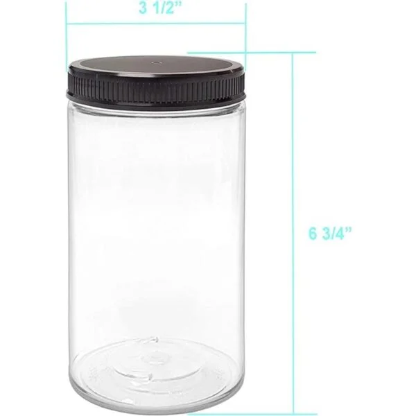 ljdeals Tarros de plástico transparente de 32 onzas con_4