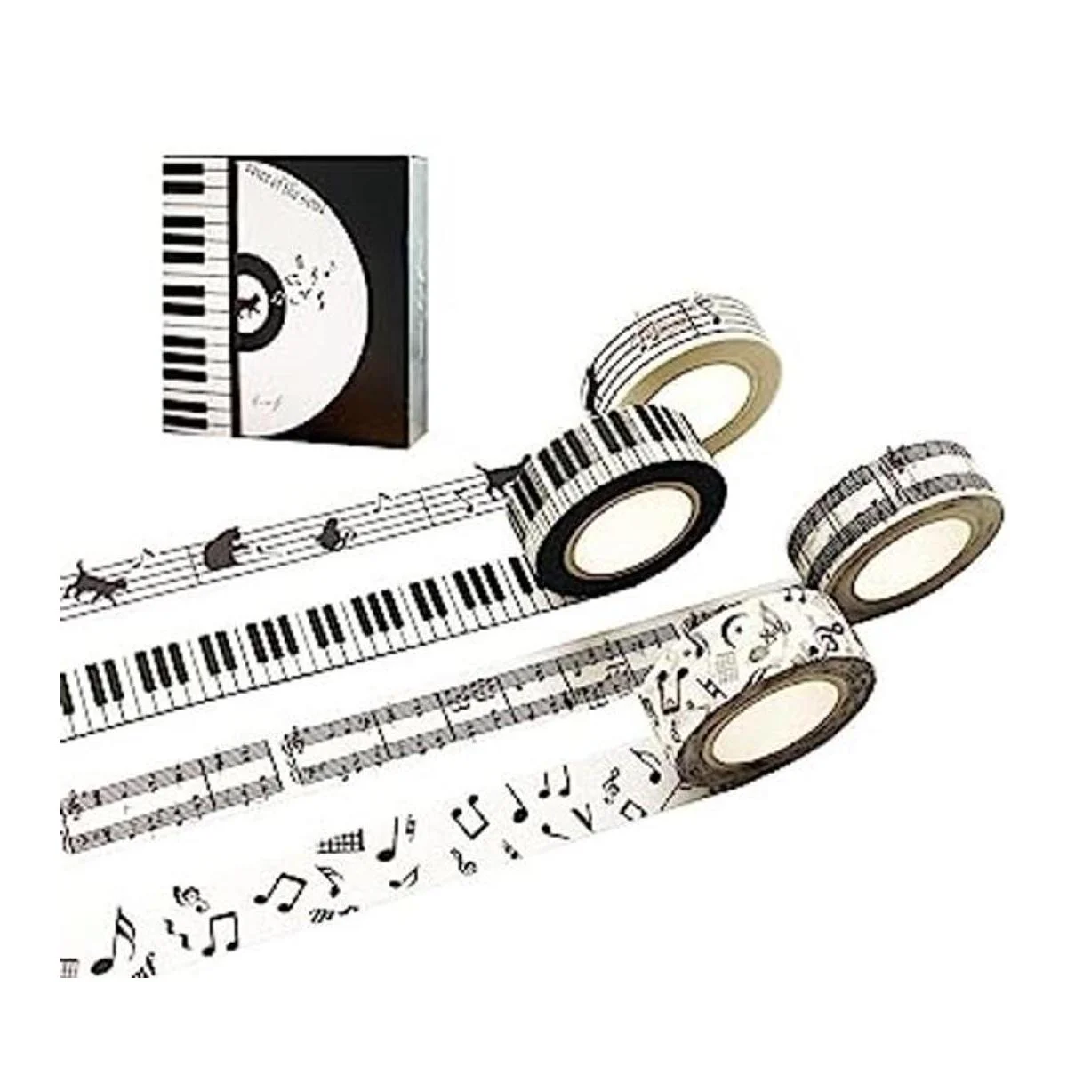 lovielf Juego de 4 rollos de cinta washi para notas de_1