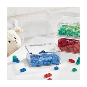 mDesign Cajas apilables de plástico para juguetes con_3