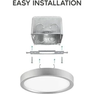 luxrite 5 inch LED Flush Mount luz de techo 10 W acabado_4
