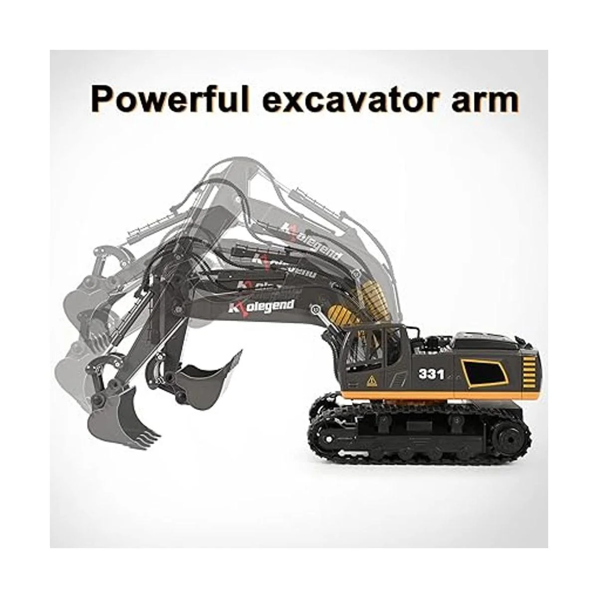 kolegend Juguete de excavadora de control remoto de 16_3