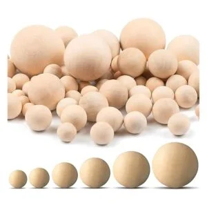 kuosbiu 100 bolas de madera sin acabar diseño en 6
