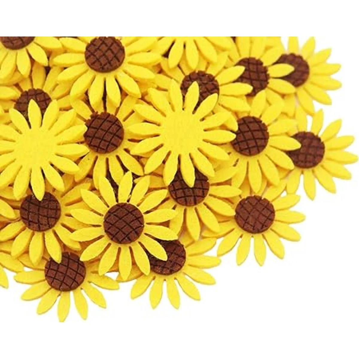 kestar 50 pcs girasol flores de fieltro tela de flores