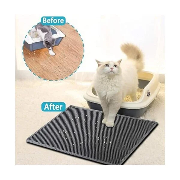 kaxionage Tapete de arena para gatos tapete de caja de_2