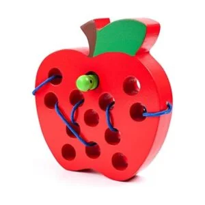 kizh Juguetes de enhebrado de manzana con cordones de_1