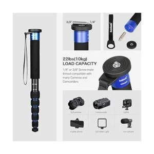 koolehaoda Monopod compacto de 6 secciones para fotografía_2