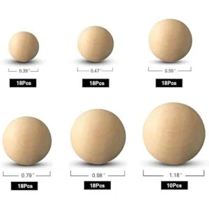 kuosbiu 100 bolas de madera sin acabar diseño en 6
