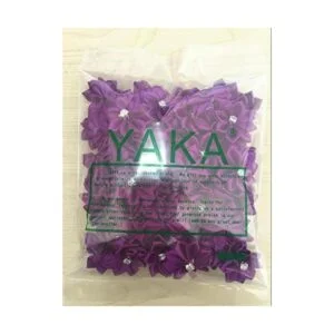 lazos de flores de satén púrpura con apliques de diamantes_2