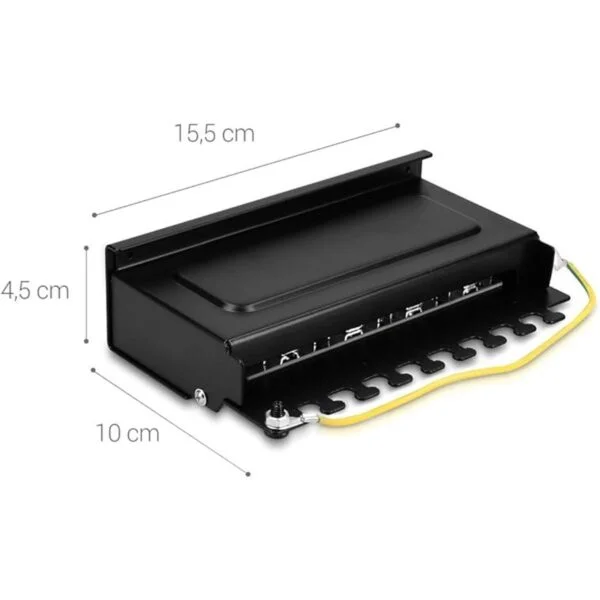 kwmobile Panel de conexión de 8 puertos Cat6 para cable_2