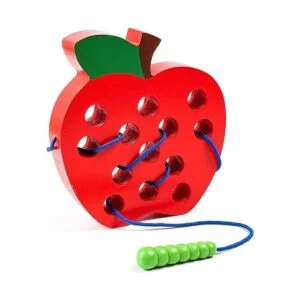 kizh Juguetes de enhebrado de manzana con cordones de_5