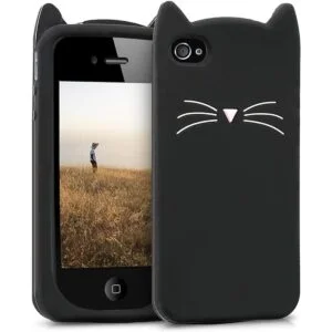 kwmobile Carcasa de silicona para iPhone 4 y 4S diseño_1