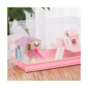 kathson Pet Small Animal Hideout Hamster House with Funny_2
