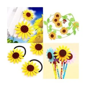 kestar 50 pcs girasol flores de fieltro tela de flores