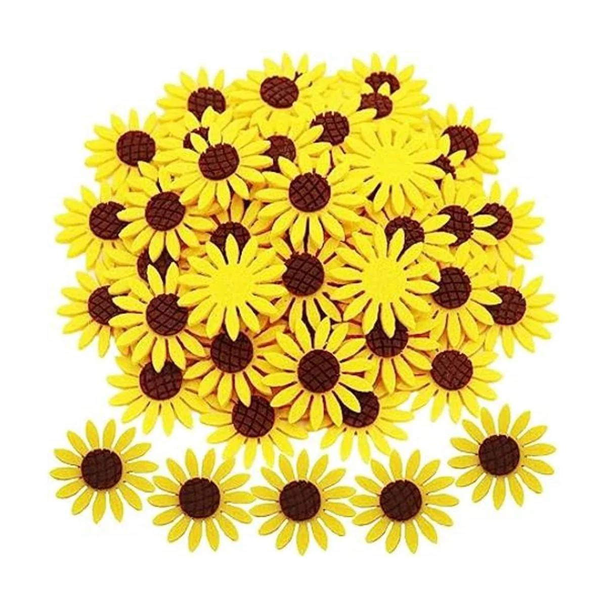 kestar 50 pcs girasol flores de fieltro tela de flores