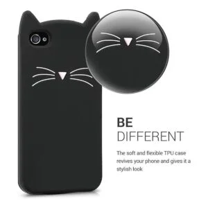 kwmobile Carcasa de silicona para iPhone 4 y 4S diseño_3