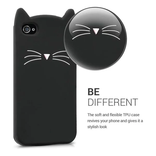 kwmobile Carcasa de silicona para iPhone 4 y 4S diseño_3