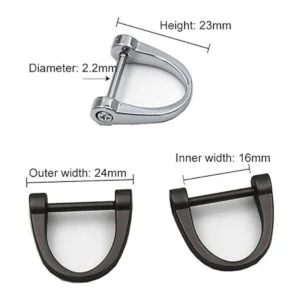 lasenersm 6 anillos en D atornillables hebilla de