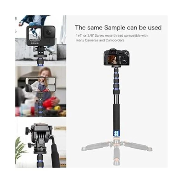 koolehaoda Monopod compacto de 6 secciones para fotografía_4