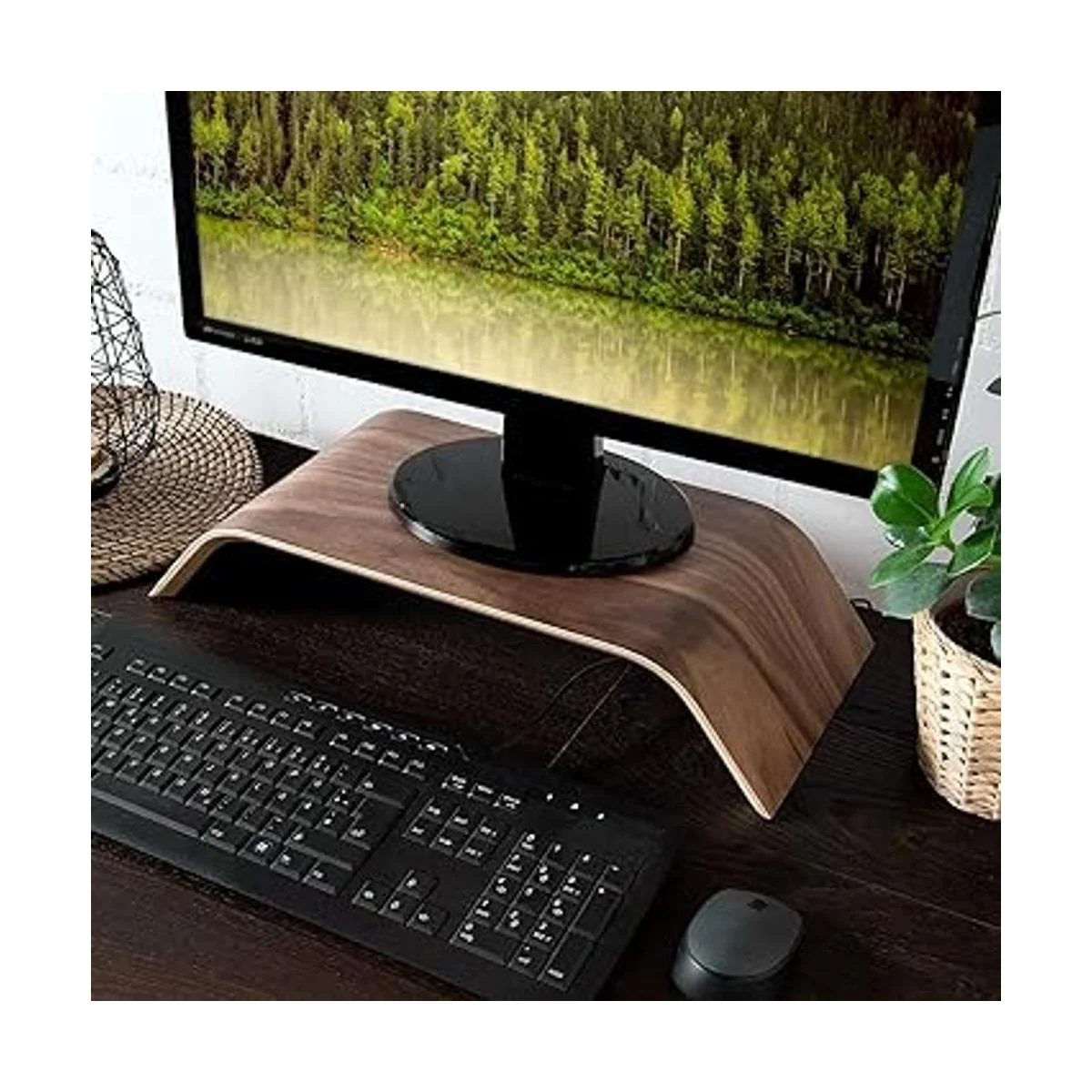 kalibri Elevador de soporte para monitor de madera_2