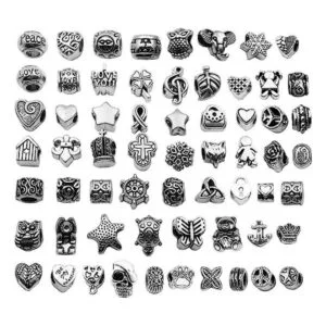 iloveDIYbeads 60 cuentas de plata tibetana con agujero_1
