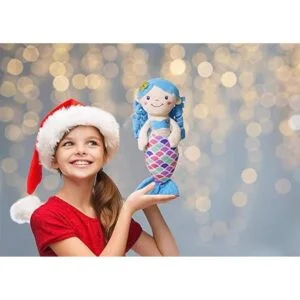 illuOKey Muñeca de sirena para niñas peluche suave y_6