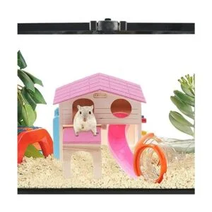 kathson Pet Small Animal Hideout Hamster House with Funny_5