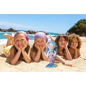 illuOKey Muñeca de sirena para niñas peluche suave y_4