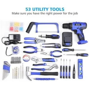 jarowl Kit combinado de herramientas eléctricas azules con_2