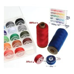 ilauke Kit de 50 hilos de coser de bobinas 400 yardas por