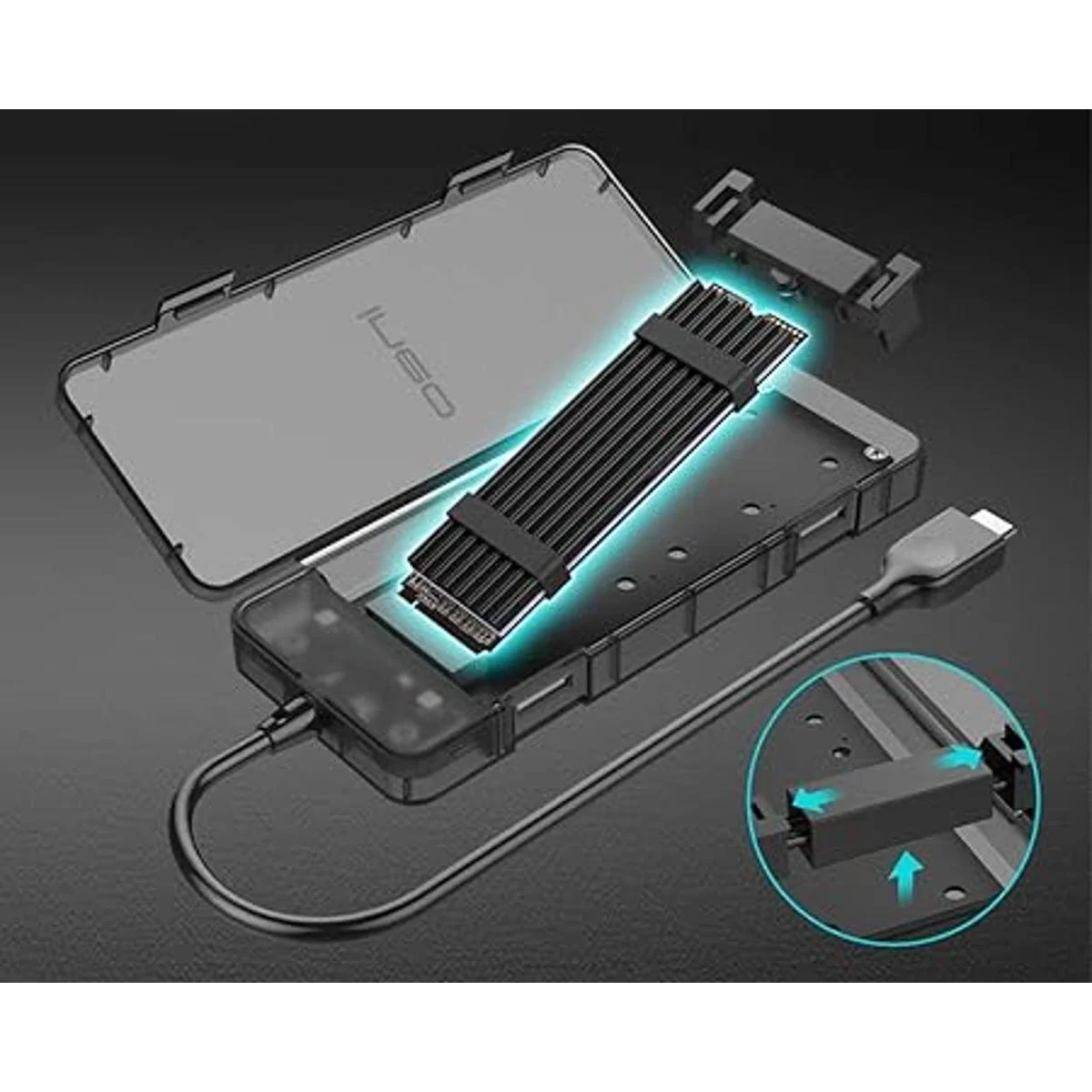 ineo M.2 NVMe PCIE SSD sin herramientas a USB 3.2 Gen 2_6