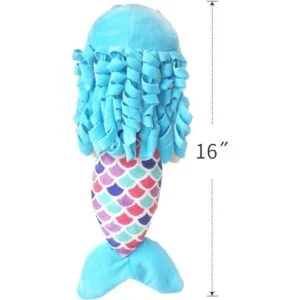 illuOKey Muñeca de sirena para niñas peluche suave y_2