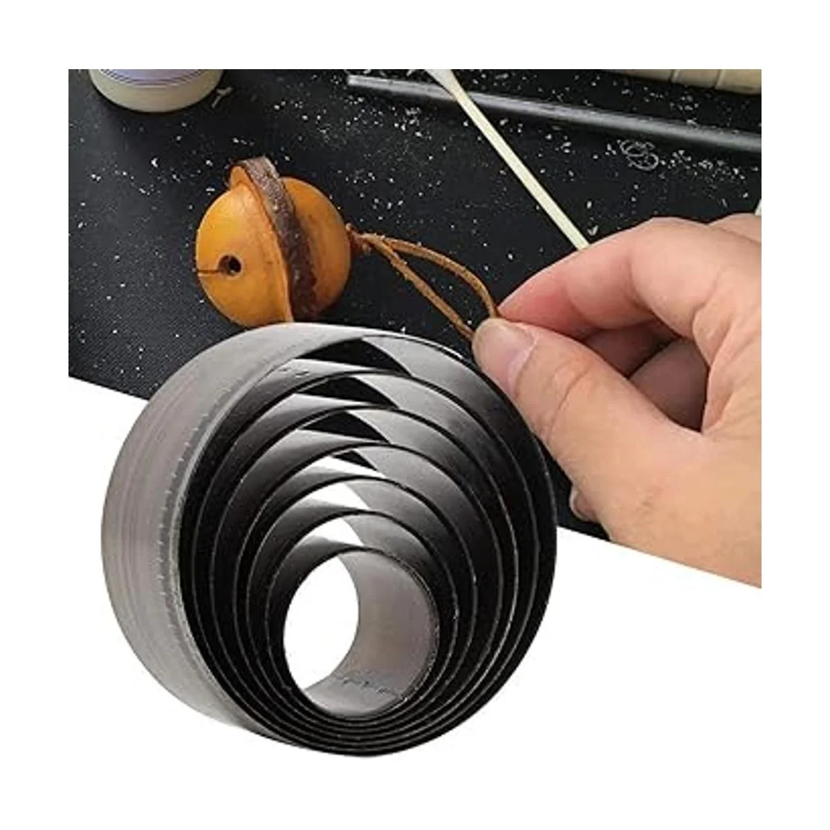 jiayouxile Juego de troqueles de corte de cuero 7 piezas