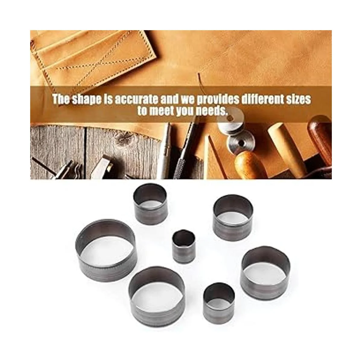 jiayouxile Juego de troqueles de corte de cuero 7 piezas