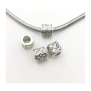iloveDIYbeads 60 cuentas de plata tibetana con agujero_6